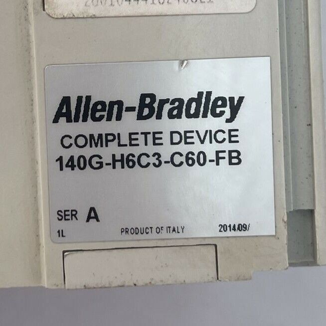 ALLEN BRADLEY 140G-H6C3-C60-FB SER A CIRCUIT BREAKER 240/480/600VAC 3P 140G-H6