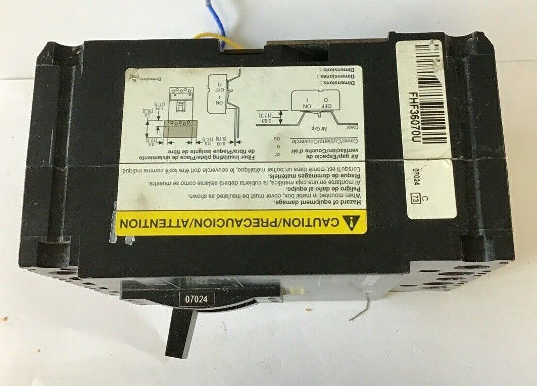 SQUARE D FAL360701212 70A CIRCUIT BREAKER 600VAC 250VDC