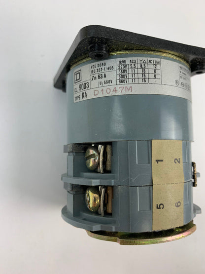 Square D 9003 K4D1047M Meter-Selector Switch