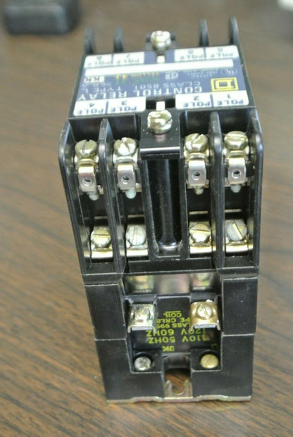 SQUARE D 8501 LO-20 / AC MAGNETIC RELAY / 110-120V/ 2 N.O. / 0 N.C. NEW SURPLUS