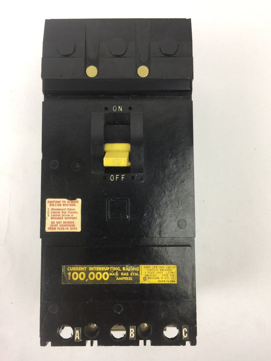 SQUARE D IFB34040S CIRCUIT BREAKER 480 VAC 40 AMP 3 POLE TYPE IFB SPECIAL MADE