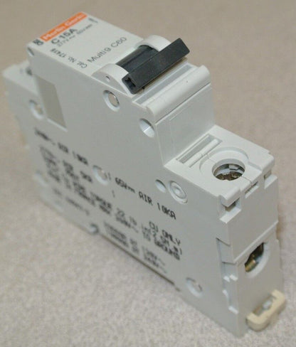 SQUARE D 17416 / MULTI 9 C60 MINIATURE CIRCUIT BREAKER / 15A 1-POLE NEW SURPLUS