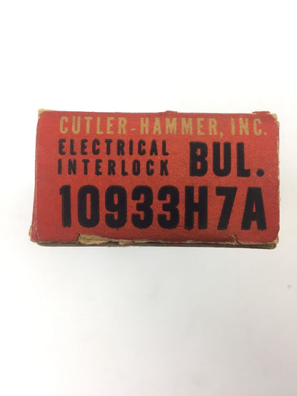 CUTLER HAMMER 10933H7A ELECTRICAL INTER LOCK FOR AUXILIARY CONTROL CIRCUIT