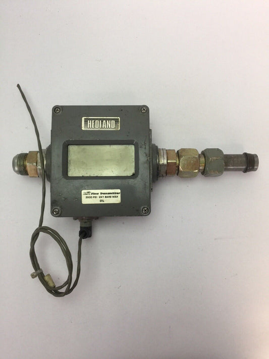 HEDLAND H760A-030-MR MR FLOW TRANSMITTER 3500PSI 241 BARS MAX OIL