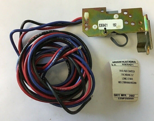 WESTINGHOUSE 83E8421 1A-1B AUX SWITCH 110-240VAC S/T LONG LEADS