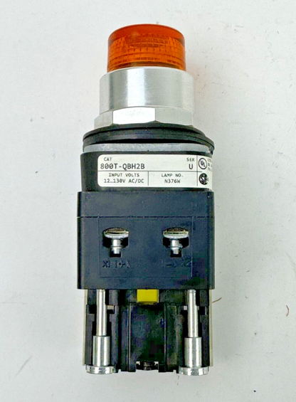 ALLEN-BRADLEY - 800T-QBH2B SER. U -ORANGE LED MOMENTARY PUSH BUTTON W/800TC-N374