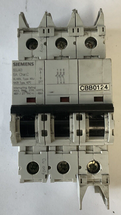 SIEMENS 5SJ4311-7HG42 CIRCUIT BREAKER 5A 480VAC 10KA