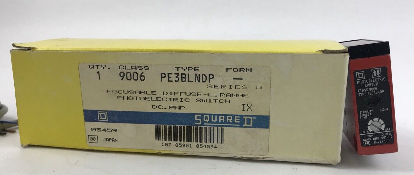 Square D 9006 PE3BLNDP Focusable Diffuse-L Range PhotoElectric Switch DC PNP