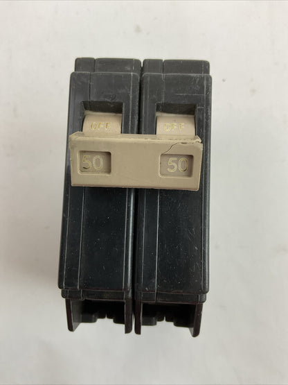 CUTLER HAMMER CH250 CIRCUIT BREAKER 2POLE 50AMP 120/240VAC