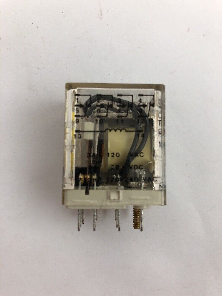 Square D 8501 RS4 Mew Miniature Relay Contacts 3A 4PDT Coil 120 V 50/60 HZ