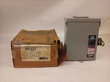 I-T-E SIEMENS NR-321 SER. A, ENCLOSED SWITCH, 30A, 240V, 2PH, TYPE 3R, FUSIBLE