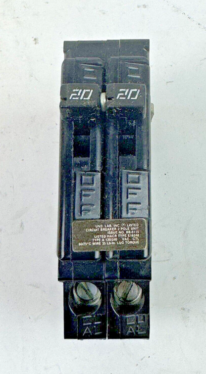 CHALLENGER *BOX OF 7* - A220K - COM. TRIP CIRCUIT BREAKERS -2 POLE/20 A/240 VAC