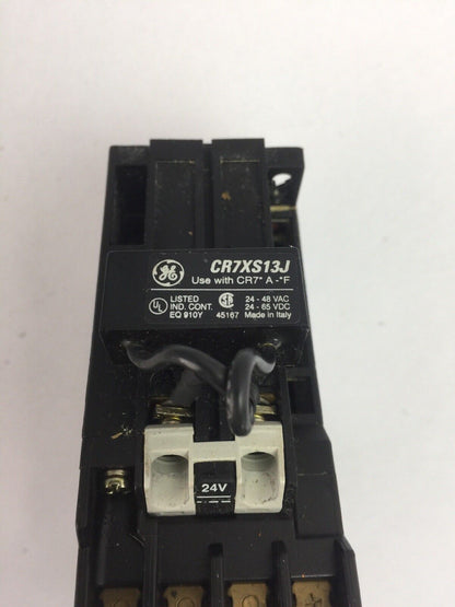 GE STARTER CR7ZB CONTACTOR 600VAC 25A 10HP COIL 24V CR7G1TN RELAY 10-13A