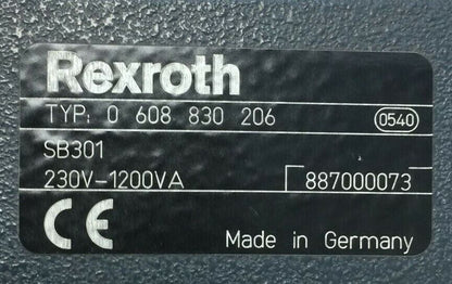 REXROTH 0 608 830 206 SB301 RACK SINGLE CHANNEL SYSTEM BOX SB301 230V 1200VA