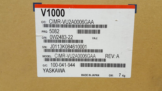 Yaskawa CIMR-VU4A0006GAA 1000 Seies Drive Compact Vector Rev A