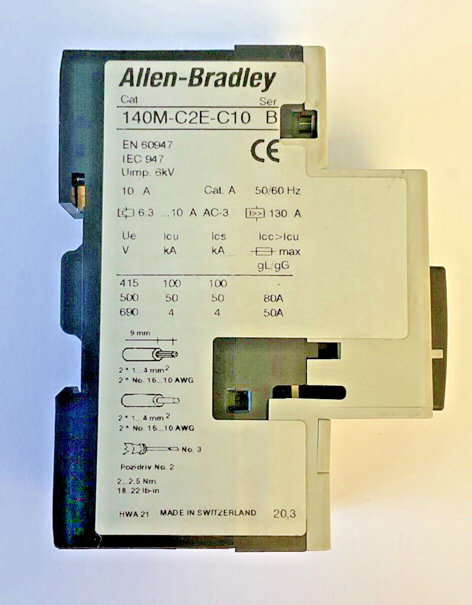 ALLEN-BRADLEY 140M-C2E-C10 SER.B  MOTOR PROTECTOR 10 A