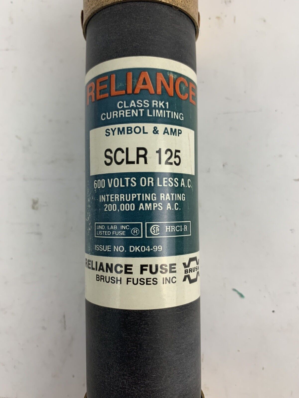 Reliance SCLR125 125A 600V Fuse