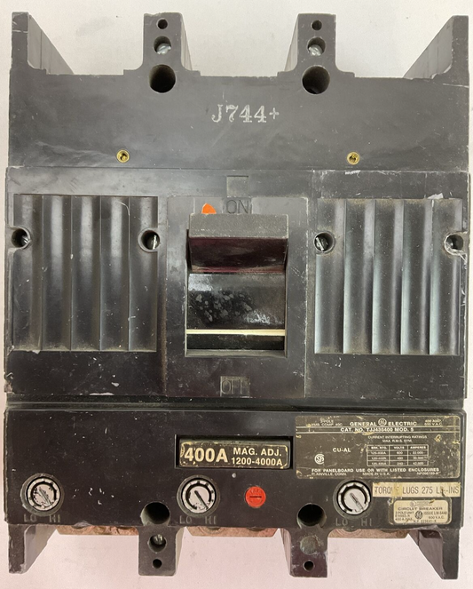 GE TJJ436400 MOD 5 CIRCUIT BREAKER 400AMP 600VAC 3POLE