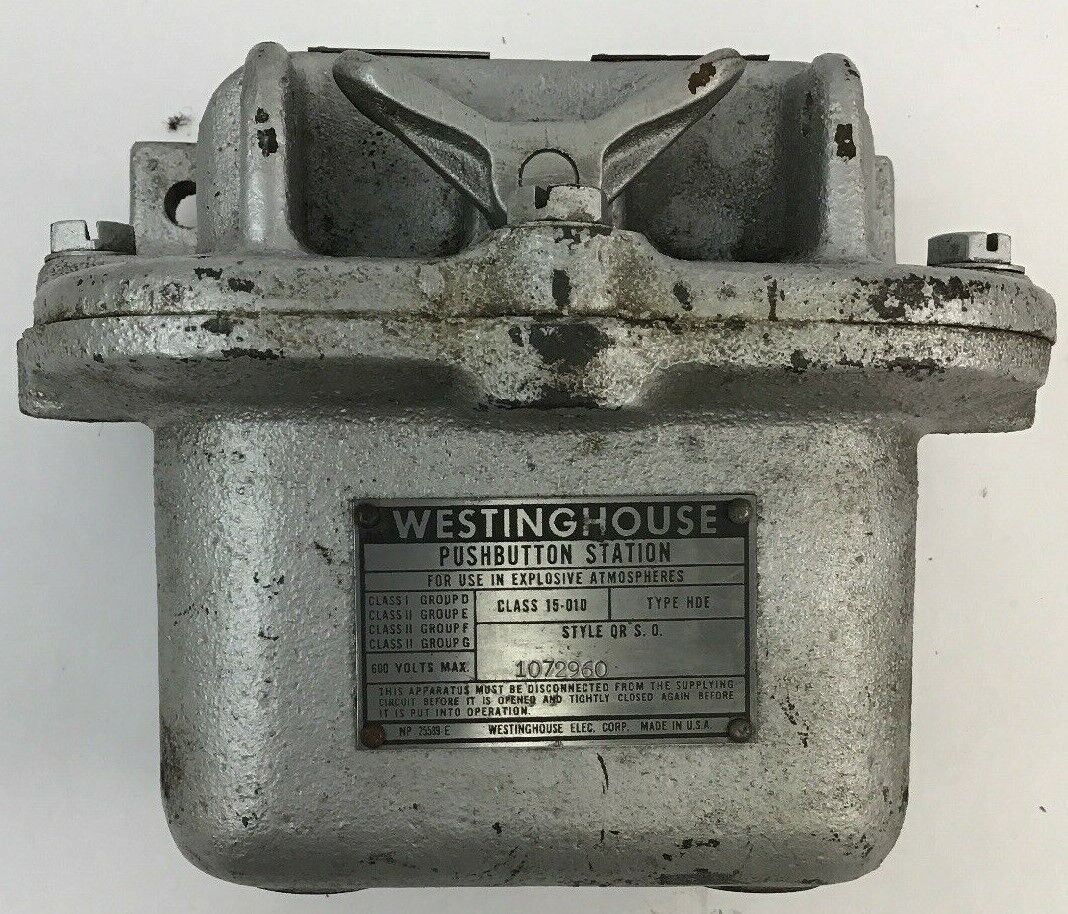 WESTINGHOUSE PUSHBUTTON STATION CLASS 15-010 TYPE HDE 600VOLTS