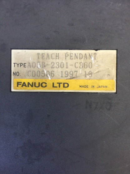 FANUC A05B-2301-C360 TEACH PENDANT PLASTIC HAS CRACKS CRACK/SCRATCH IN GLASS