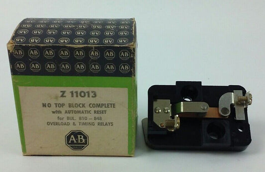 ALLEN BRADLEY Z-11013, N.O. TOP BLOCK COMPLETE W/AUTOMATIC RESET, NEW