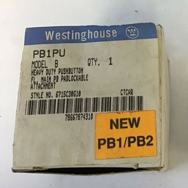 WESTINGHOUSE PB1PU PUSHBUTTON MAIN PUSHBUTTON PADLOCKABLE ATTACHMENT