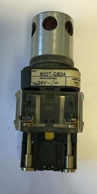 ALLEN BRADLEY 800T-QB24 SER T 24VAC/VDC PUSH BUTTON RED