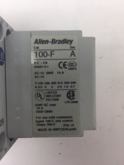 ALLEN BRADLEY 100-C09Z*400 CONTACTOR WITH 100-F COIL 24VDC