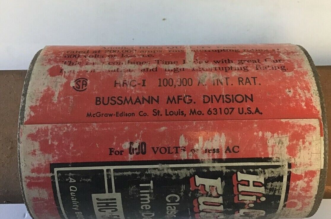 BUSS JHC 500 HI-CAP FUSE CLASS J 500A TIME DELAY 600VAC