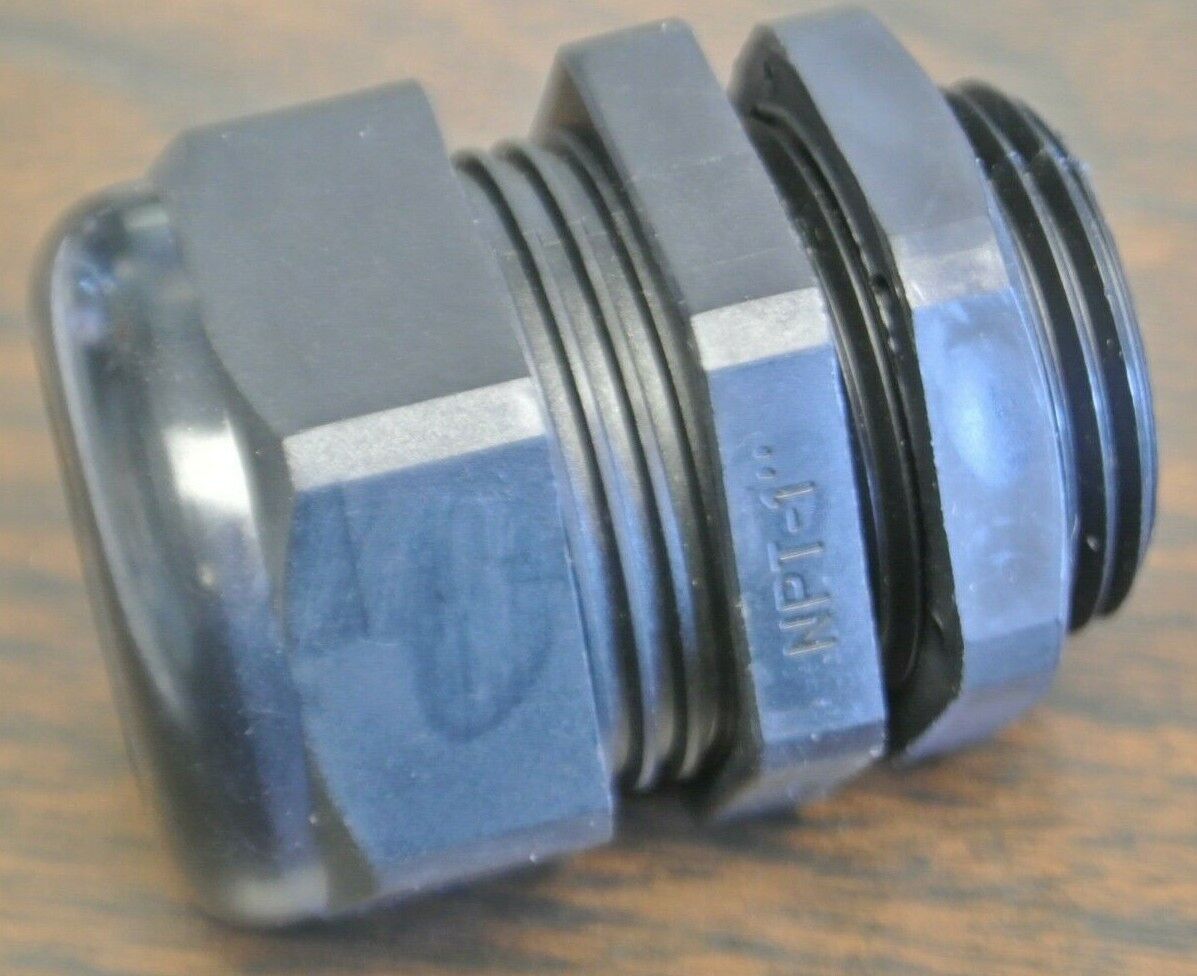 LOT of 3 / HUMMEL RD29NA-BK-NM DOME CAP NON-METALLIC CABLE GLAND / NEW / 1" NPT