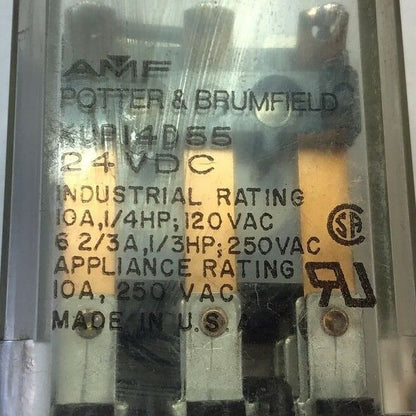 POTTER & BRUMFIELD KUP14D55 RELAY 24VDC 250VAC 10A 1/4HP ***LOTOF2***