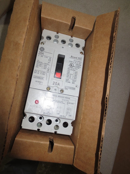GE FCS36TE020R1 RECORD PLUS CIRCUIT BREAKER 20A, 480VAC, 3-POLE - NEW SURPLUS