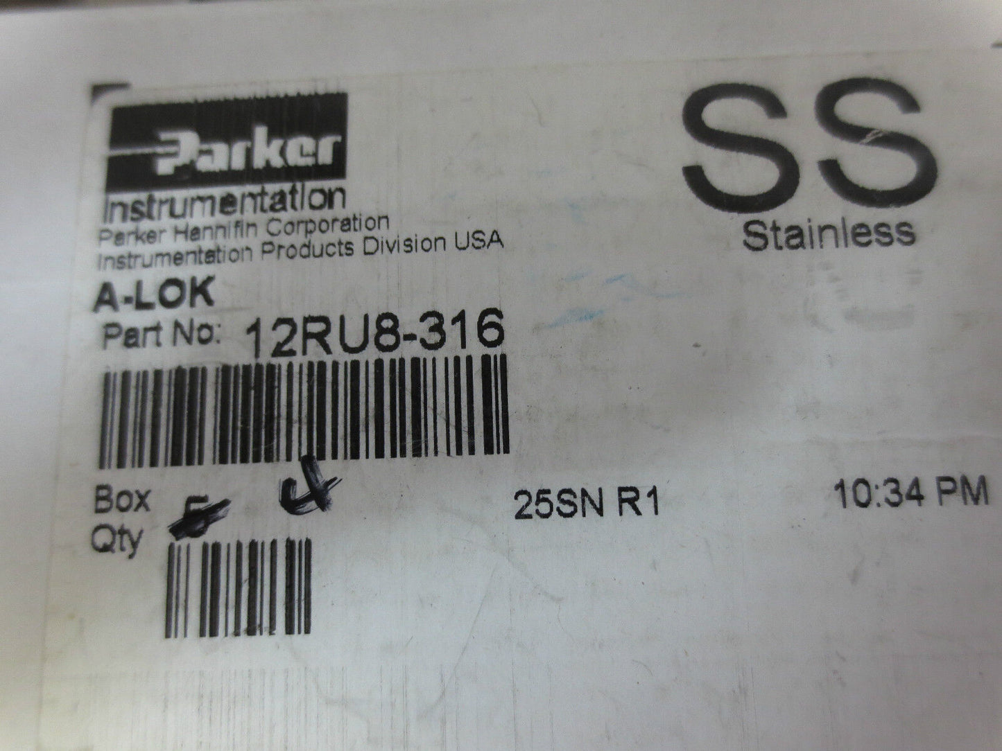 PARKER 12RU8-316 A-LOK REDUCING UNION ASSEMBLY 3/4"x1/2" STAINLESS STEEL - NEW