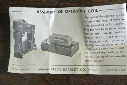 ALLEN-BRADLEY 74A803 - OPERATING COIL - 110/120V, 50/60Hz - NEW SURPLUS