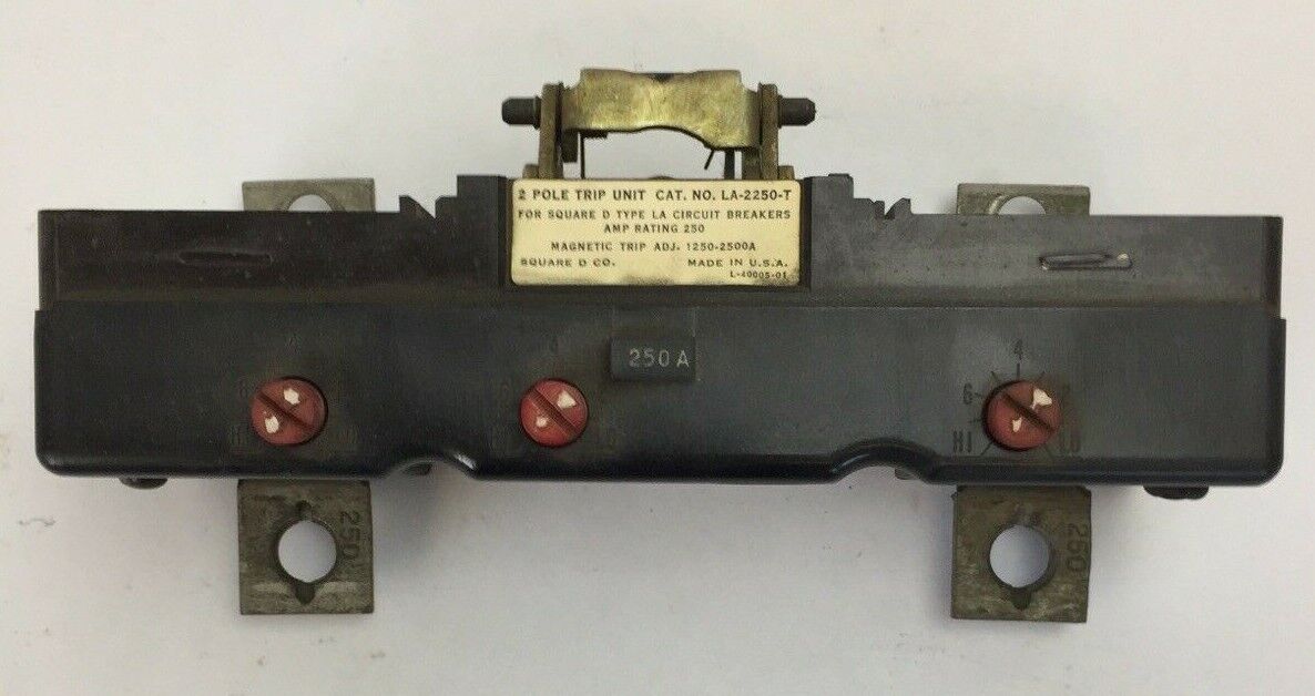 SQUARE D LA-2250-T TRIP UNIT 250AMP 2POLE MAG TRIP ADJ 1250-2500A