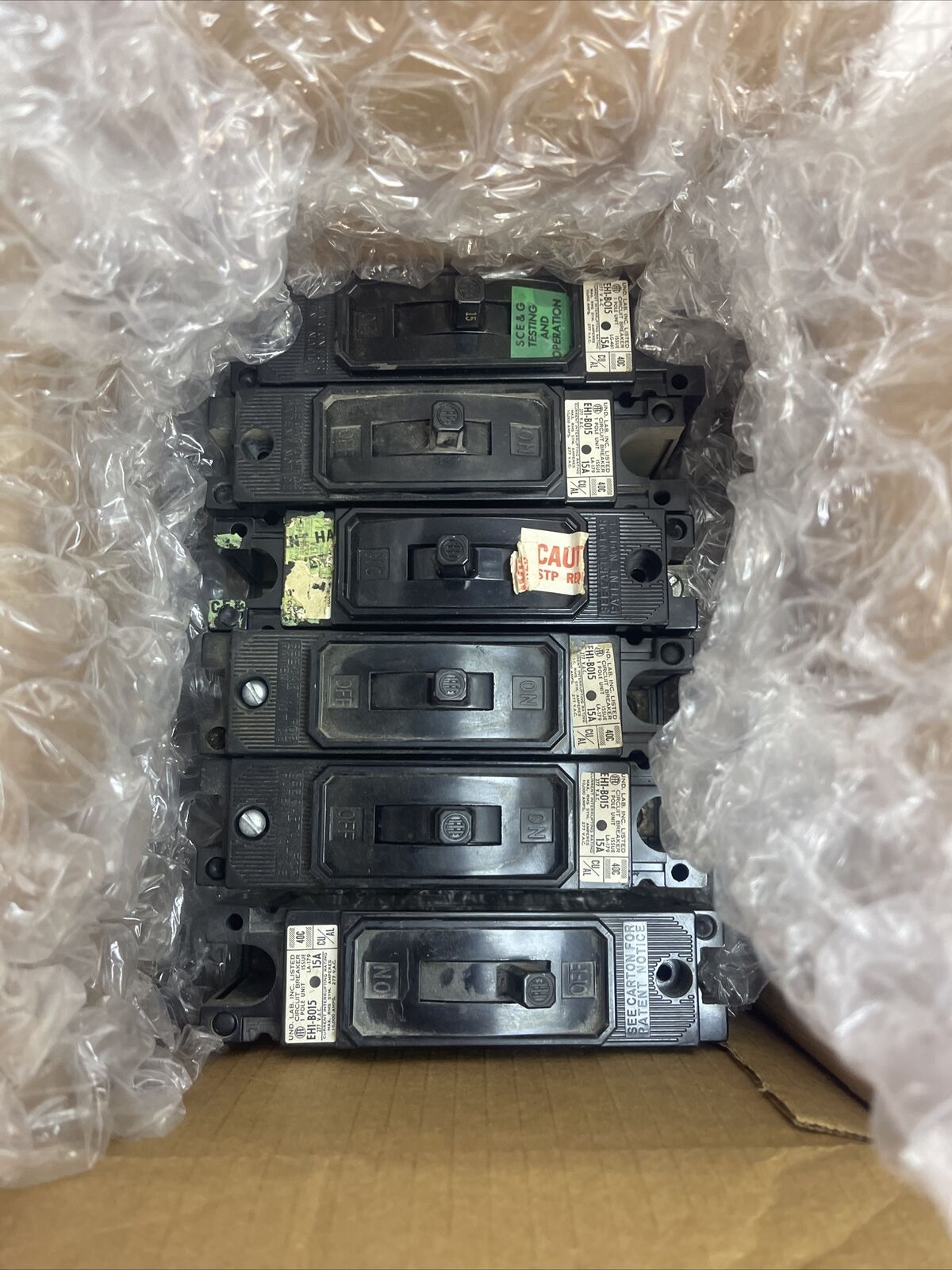 ITE SIEMENS EH1-B015 CIRCUIT BREAKER 277VAC 15AMP 1POLE (LOT OF 6)