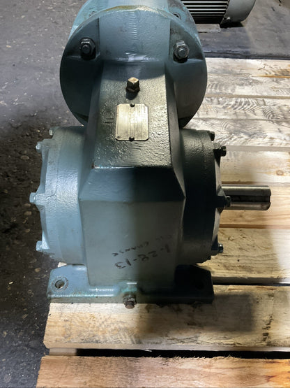 DODGE 180WM28A13 GEAR REDUCER RATIO 12.7 INPUT RPM 1750 OUTPUT RPM 138 INPUT 5HP