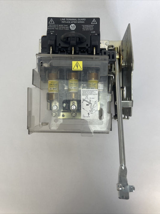 ALLEN BRADLEY DISCONNECT SWITCH 1494V-DS60 SER D 600VAC 250VDC 60A 15HP 1494V-FS