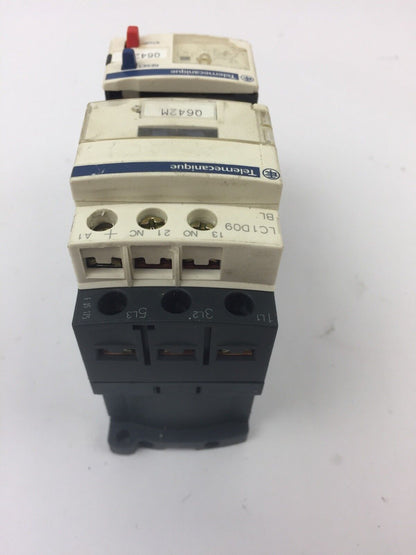 TELEMECANIQUE LC1D09BL CONTACTOR LRD06 OVERLOAD RELAY LAD4TBDL 24V
