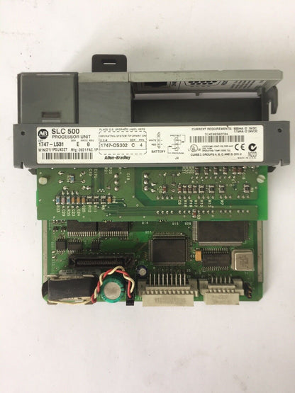 ALLEN BRADLEY 1747-L531 PROCESSOR UNIT 24VDC SER E PROC. REV 8