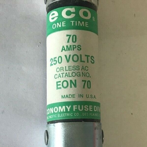 ECONOMY EON 70 ONE TIME ECO FUSES 250V 70A ***LOTOF5***