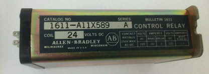 ALLEN BRADLEY, 1611-A11X589 SER. A CONTROL RELAY, 24VDC, 120VAC, 30A MAKE, 3A