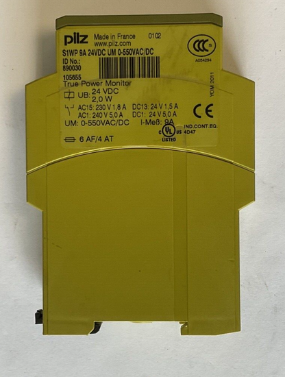 PILZ S1WP 9A 24VDC UM 0-550VAC/DC TRUE POWER MONITOR SAFETY RELAY