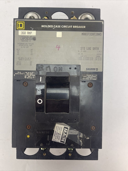SQUARE D LAP26350MB CIRCUIT BREAKER 350A 600VAC 2POLE