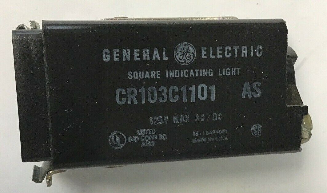 GE CR103C1101 SQUARE INDICATING LIGHT 120V MAX AC/DC***NO BULB***