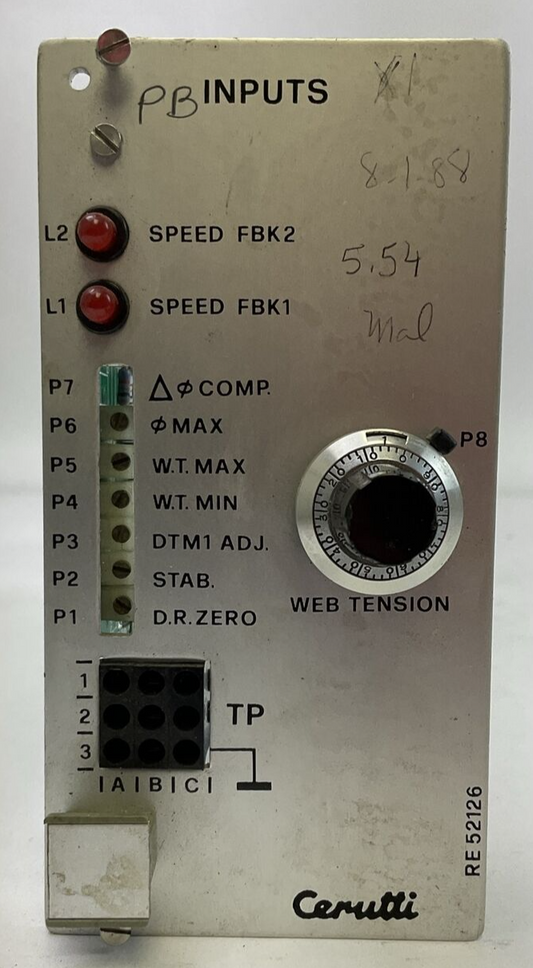 CERUTTI RE52126 INPUT BOARD CONTROLLER