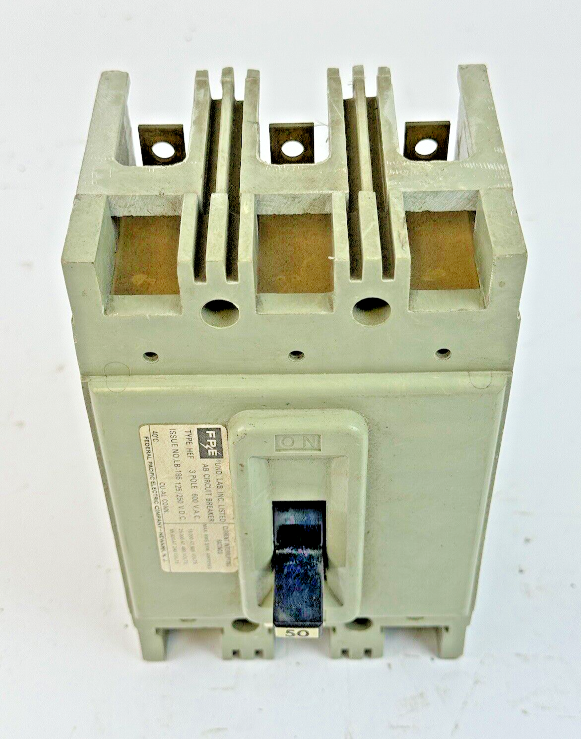 FPE - HEF631050 - MOLDED CASE AB CIRCUIT BREAKER - 50 A, 3 POLE, 600 VAC