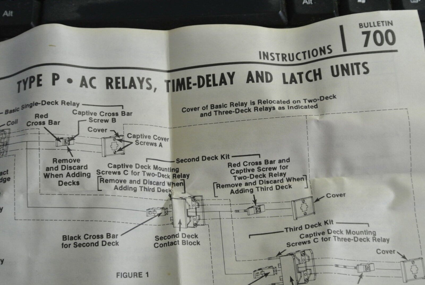 ALLEN-BRADLEY 700-PB40.Ser A TYPE P FIRST ADDER DECK 4 N.O. CONTACTS NEW SURPLUS