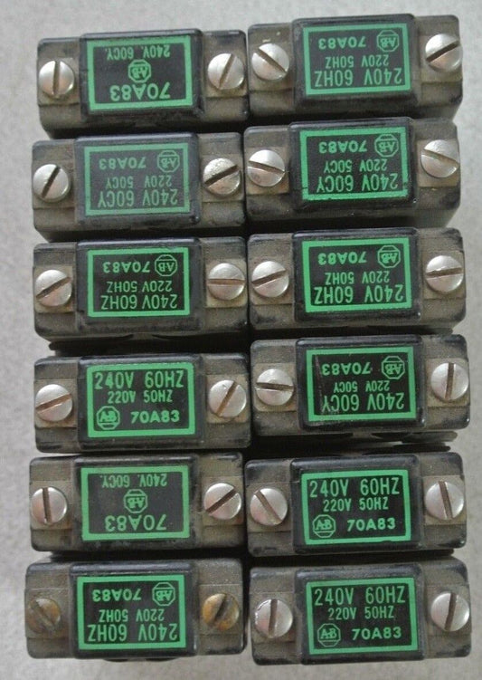 ALLEN-BRADLEY 70A83 COIL SIZE 0 220V/50Hz, 240V/60Hz - NEW SURPLUS - LOT of 12