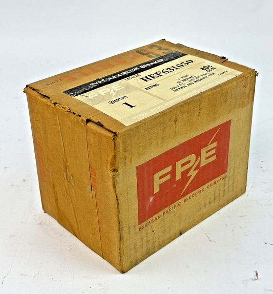 FPE - HEF631050 - MOLDED AB CIRCUIT BREAKER - 50 A, 3 POLE, 600 VAC - NEW SEALED